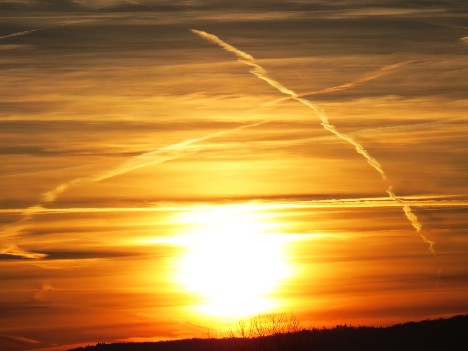 Golden sky clouds photo