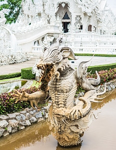 White temple chiang rai thailand photo