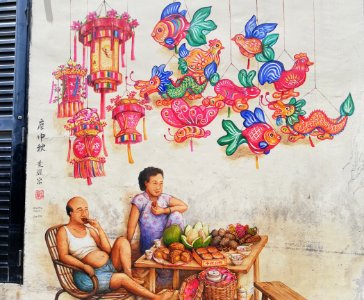 Mural - lantern festival photo