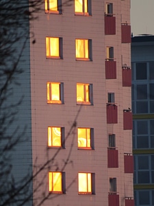 Facades window reflection photo