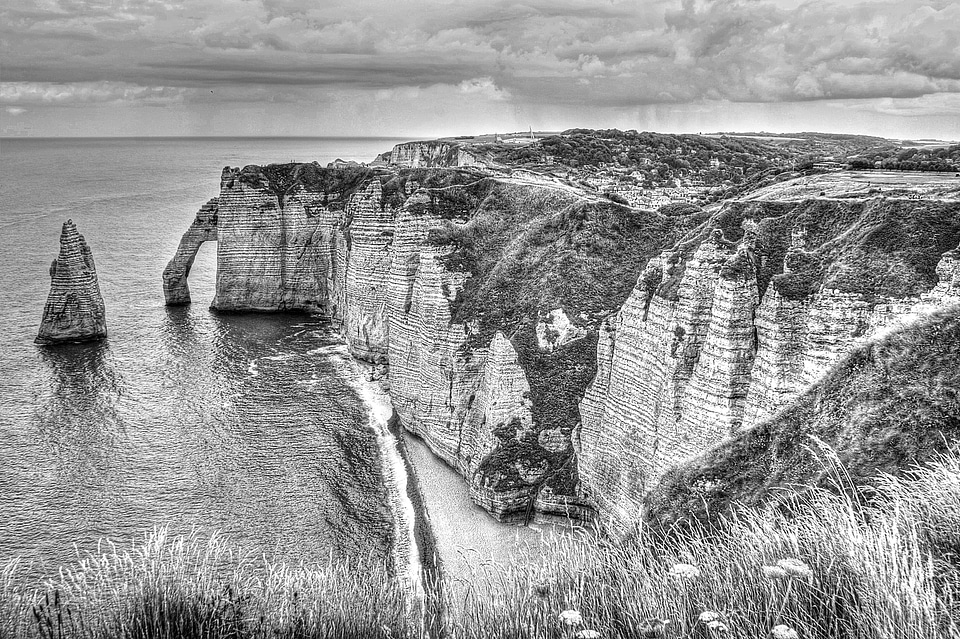 Black white landscape