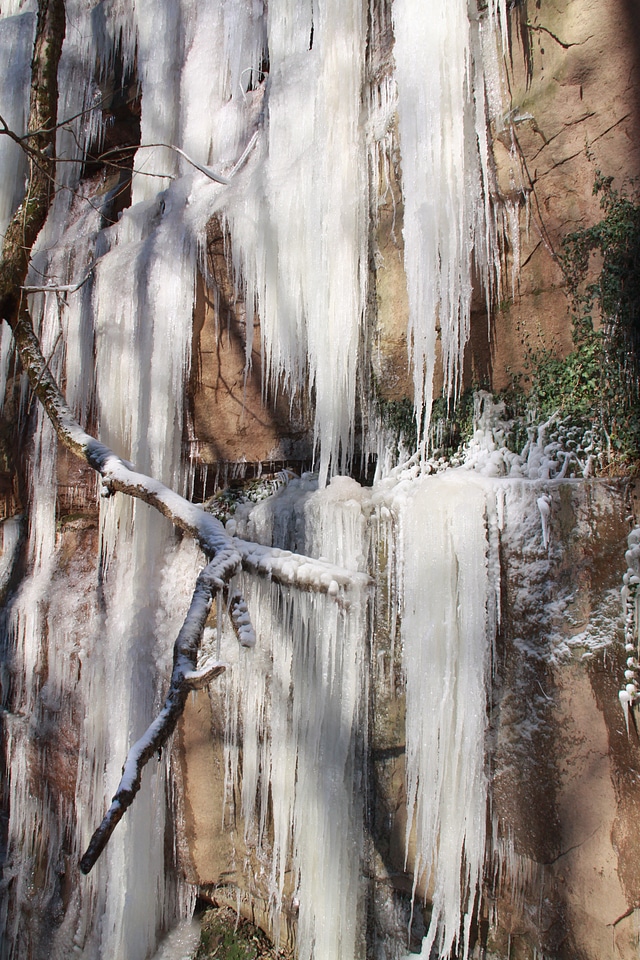 Winter ice formations landscapes photo