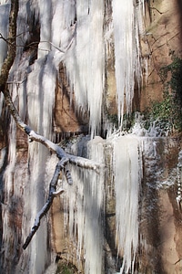 Winter ice formations landscapes