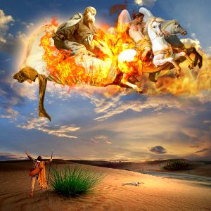 Rapture of the prophet Elijah photo
