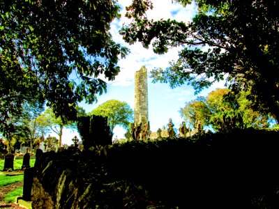 MONASTERBOICE CEMETERY-ROUND TOWER.......