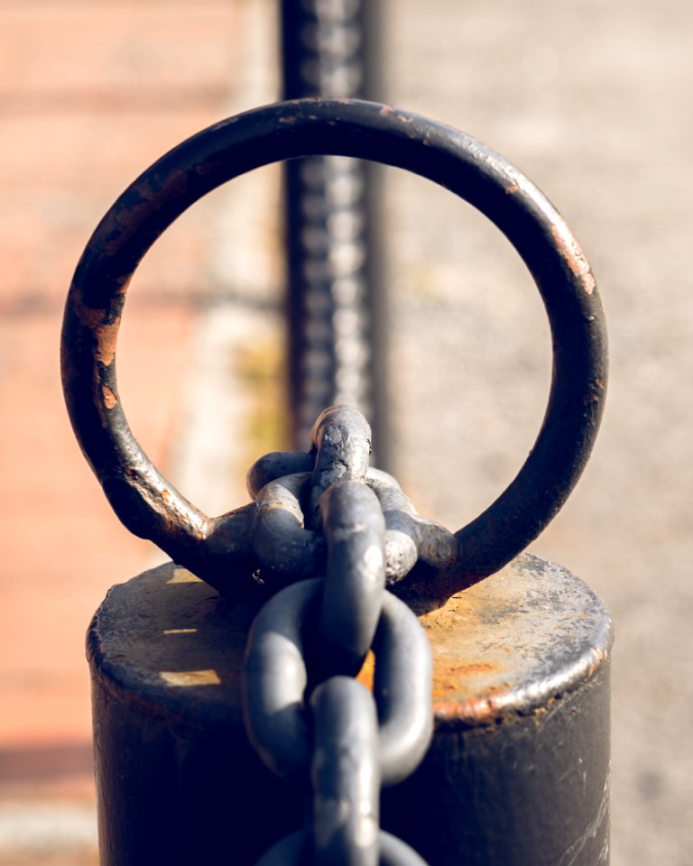 Rusty chain fence