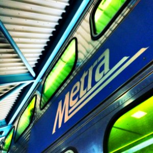 My ride home (Metra train, public domain) photo