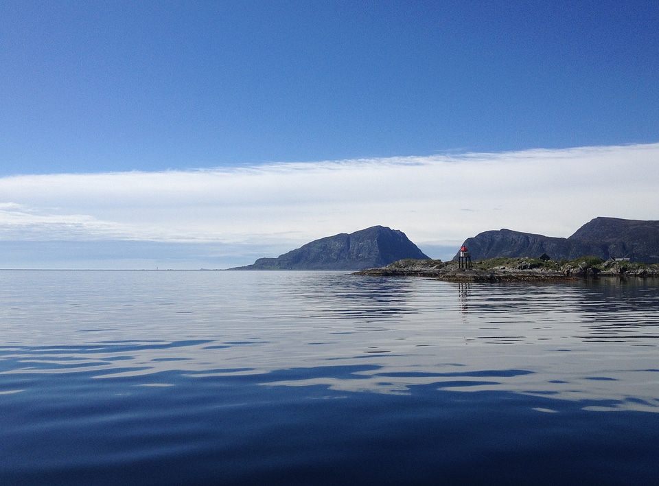 Lighthouse lantern her��yfjorden norway
