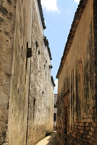 Narrow slum brick photo