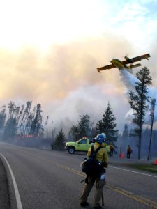 Airtanker firefighting operations photo