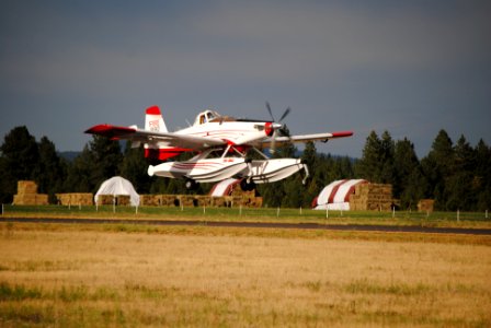 Float plane firefighting operations photo