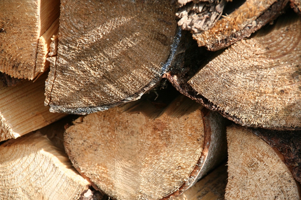 Firewood stacked stack