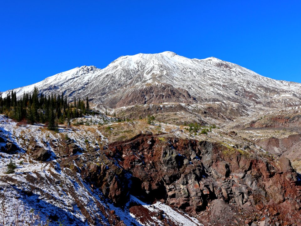 Mt. St. Helens at Ape Canyon Trail in WA