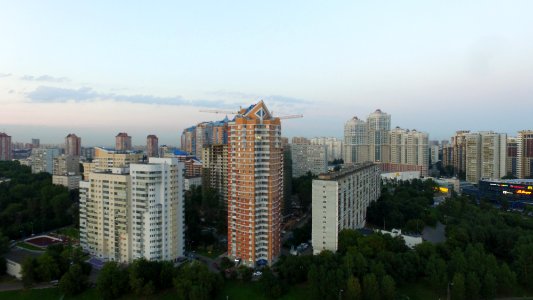 Moscow ulitsa Lobachevskogo oblique aerial photo