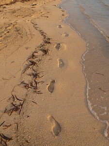 Ocean sand barefoot