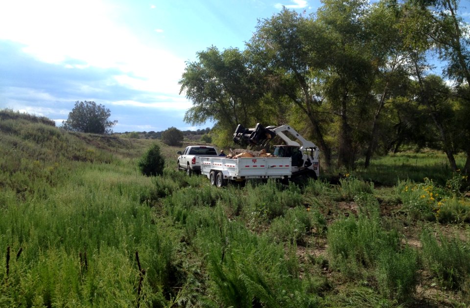 removing flood debris Little Bear ESR