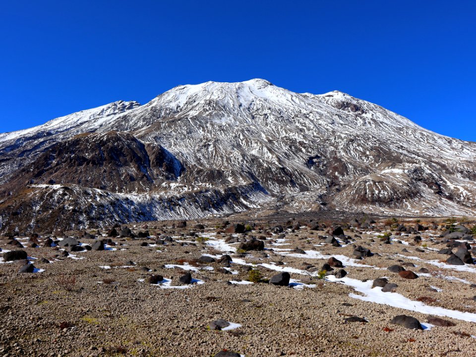 Mt. St. Helens at Ape Canyon Trail in WA