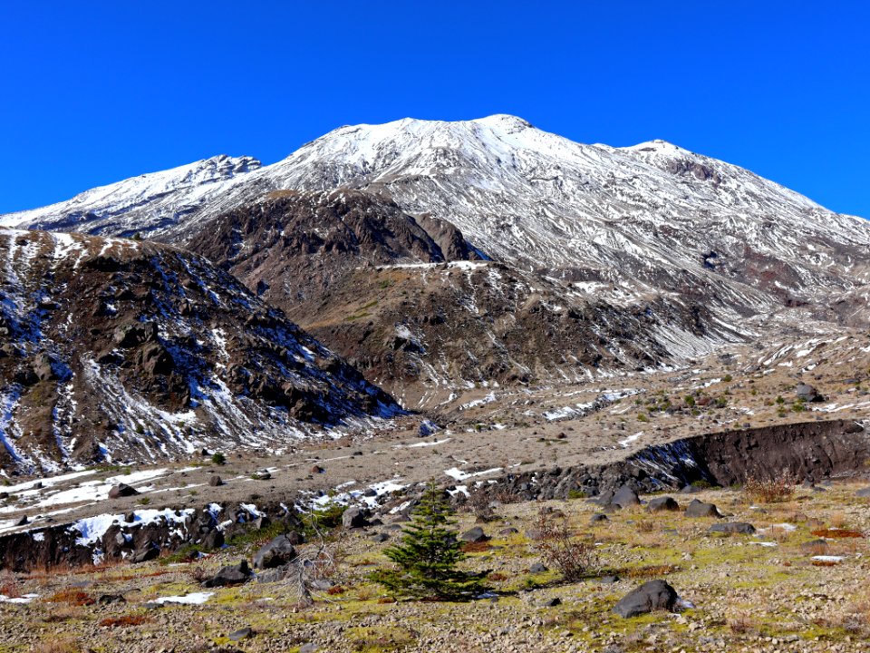 Mt. St. Helens at Ape Canyon Trail in WA