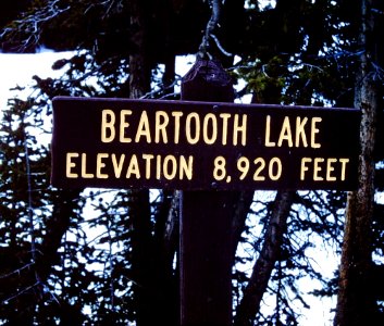 Beartooth Lake Signage, Yellowstone National Park 1965