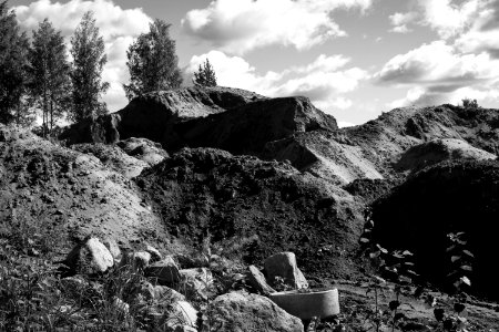 Sand stockpile photo