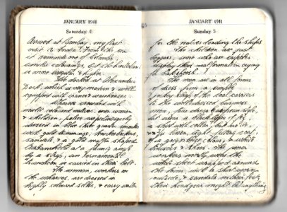 WW2 DIARY Horace Read - Clan Macbean - India 1
