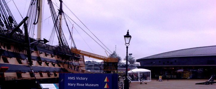 PORT 49498380276 5495fd3f54 o ---- HMS Victory , Queen Elizabeth II Aircraft Carrier ( RO8 ) , The Mary Rose Museum , HMNB Portsmouth , UK
