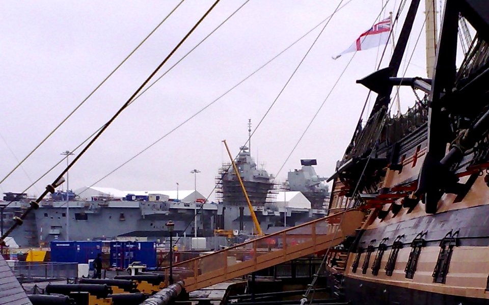 STARBOARD 49962037198 b98197b19b o ------ HMS Victory , Queen Elizabeth II Aircraft Carrier ( RO8 ) , HMNB Portsmouth , UK