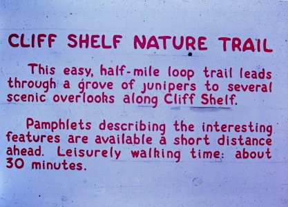 Cliff Shelf Signage Badlands National Park