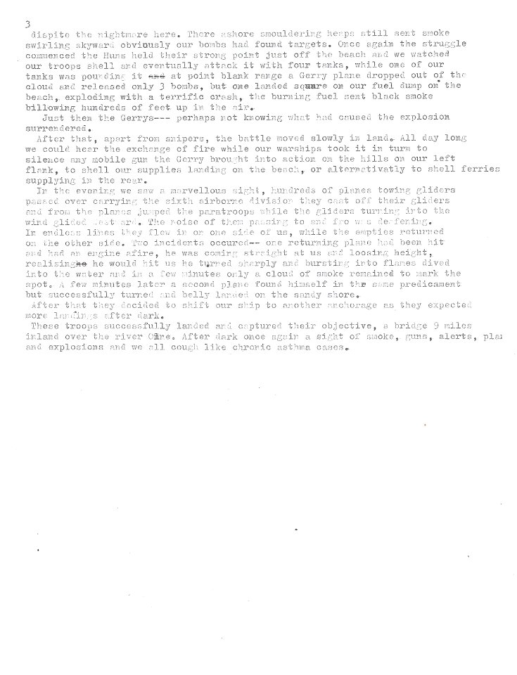 WW2 DIARY Horace Read - D Day Landings Sword Beach Gold Beach Ouistreham Normandy 1944 c