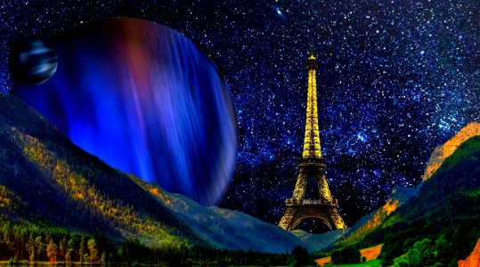 Cosmic Eiffel Tower photo