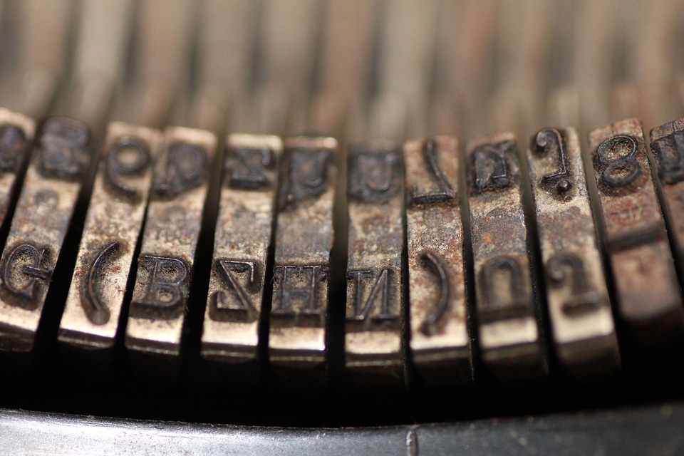 Font typewriter nostalgia