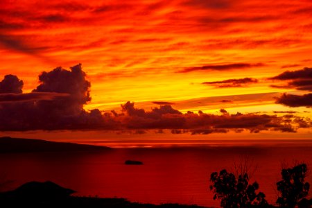 Sunset at Maui Hawaii photo