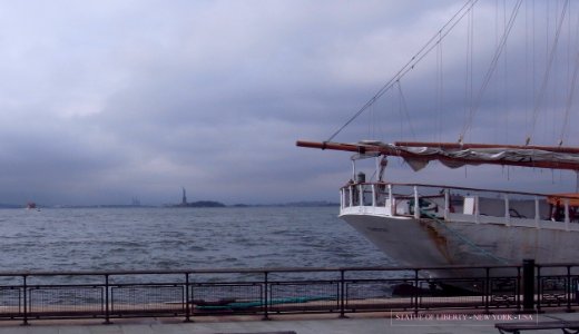 Staten Island Ferry - Statue of Liberty - Clipper City Tall Ship - Battery Park - Manhattan - New York - USA photo