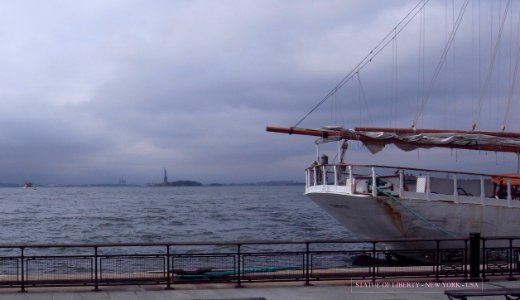 Staten Island Ferry - Statue of Liberty - Clipper City Tall Ship - Battery Park - Manhattan - New York - USA
