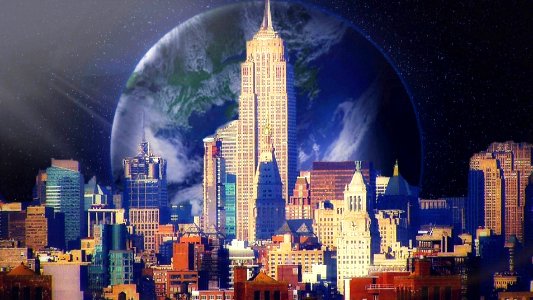Manhattan and planet photo