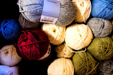 Selection of yarns. photo