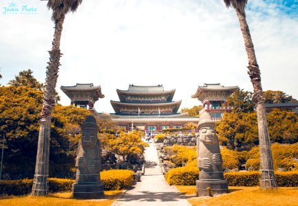 Yakcheonsa Temple, Jeju, Korea photo