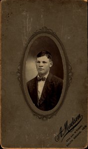 Unknown Male Portrait in Suit and Bow Tie