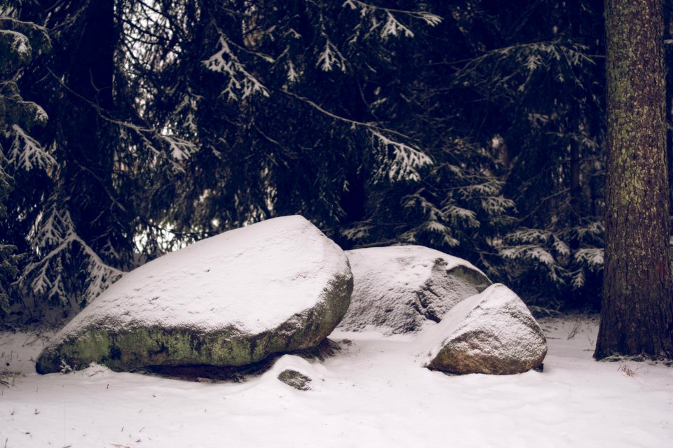 Snowy rocks - Free Stock Photos | Creazilla