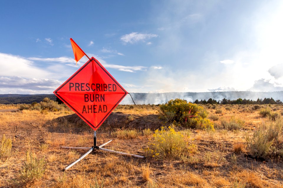 Sign at the Trout Springs Rx Fire