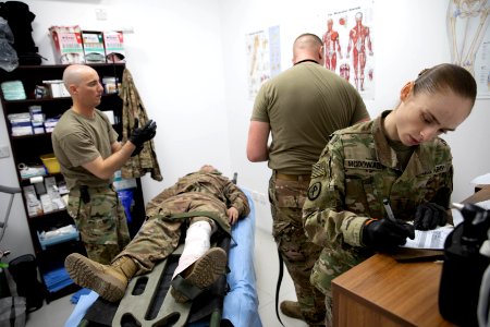 Soldiers Train on Base Defense