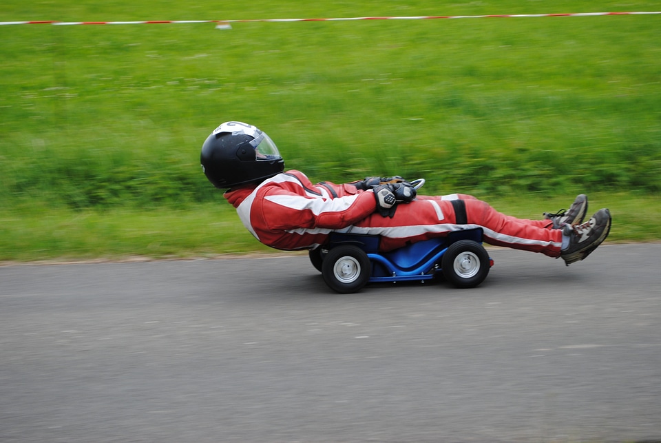 Race car driver rush fast