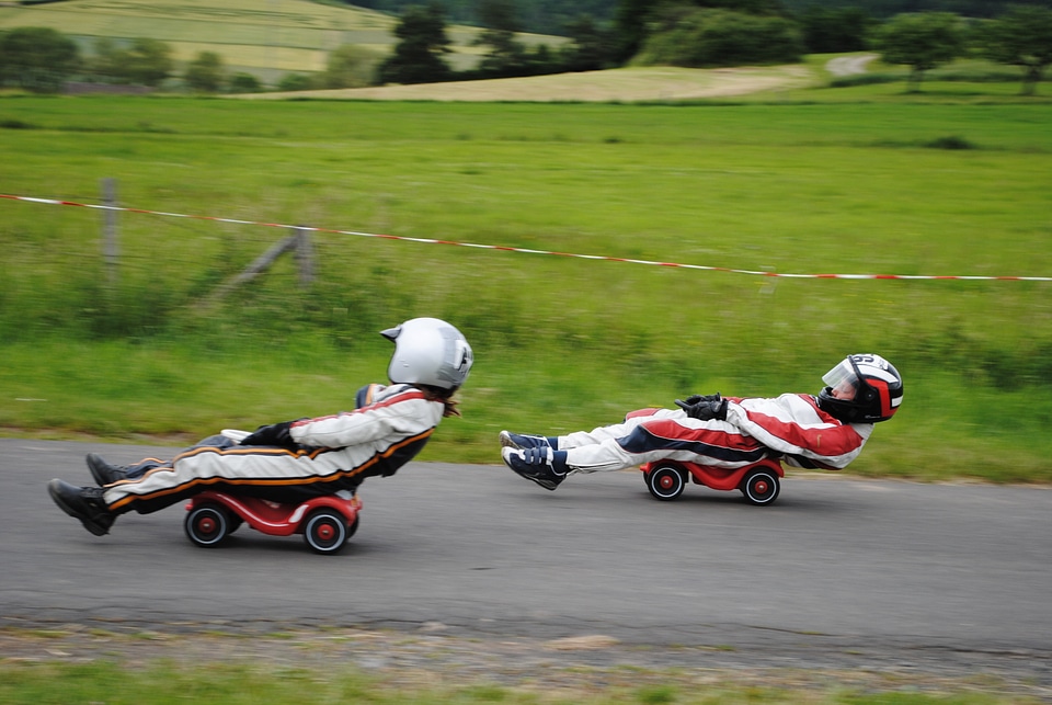 Race car driver rush fast