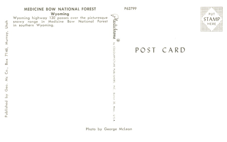 Medicine Bow National Forest Entrance-Back