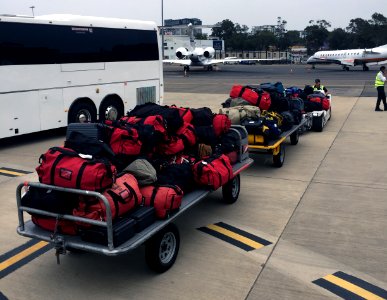 Red Bags Ready to Go