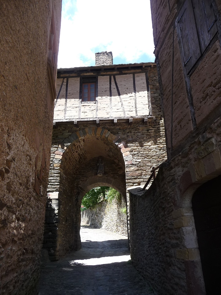 Village of conques medieval france