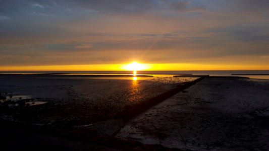 Sonnenuntergang auf Norddeich