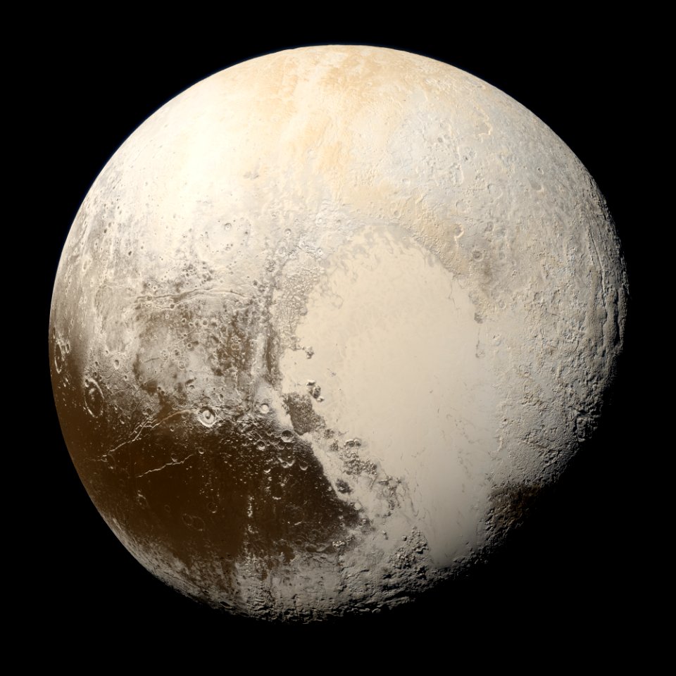 Pluto in True Color