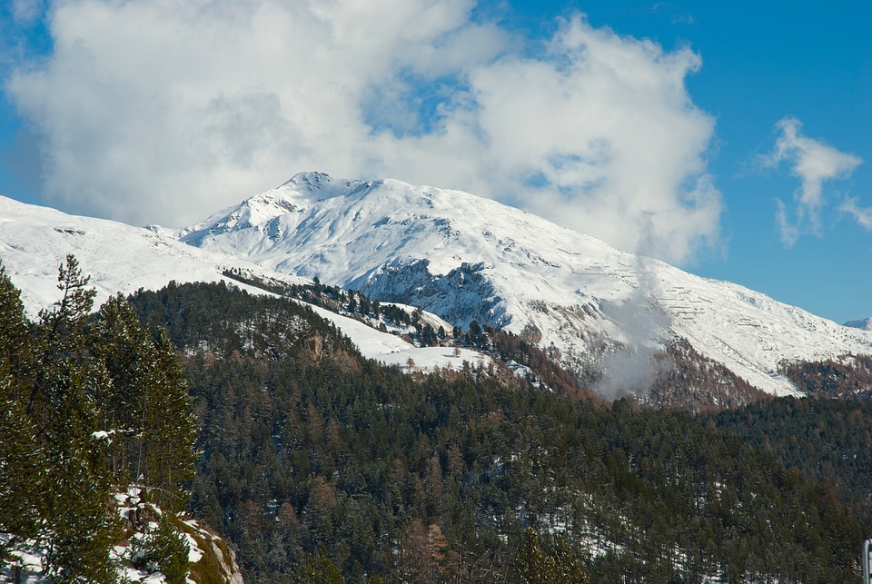 Sky clouds mountains