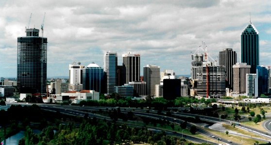 Perth 1990 from Kings Park, Perth, Western Australia, Australia